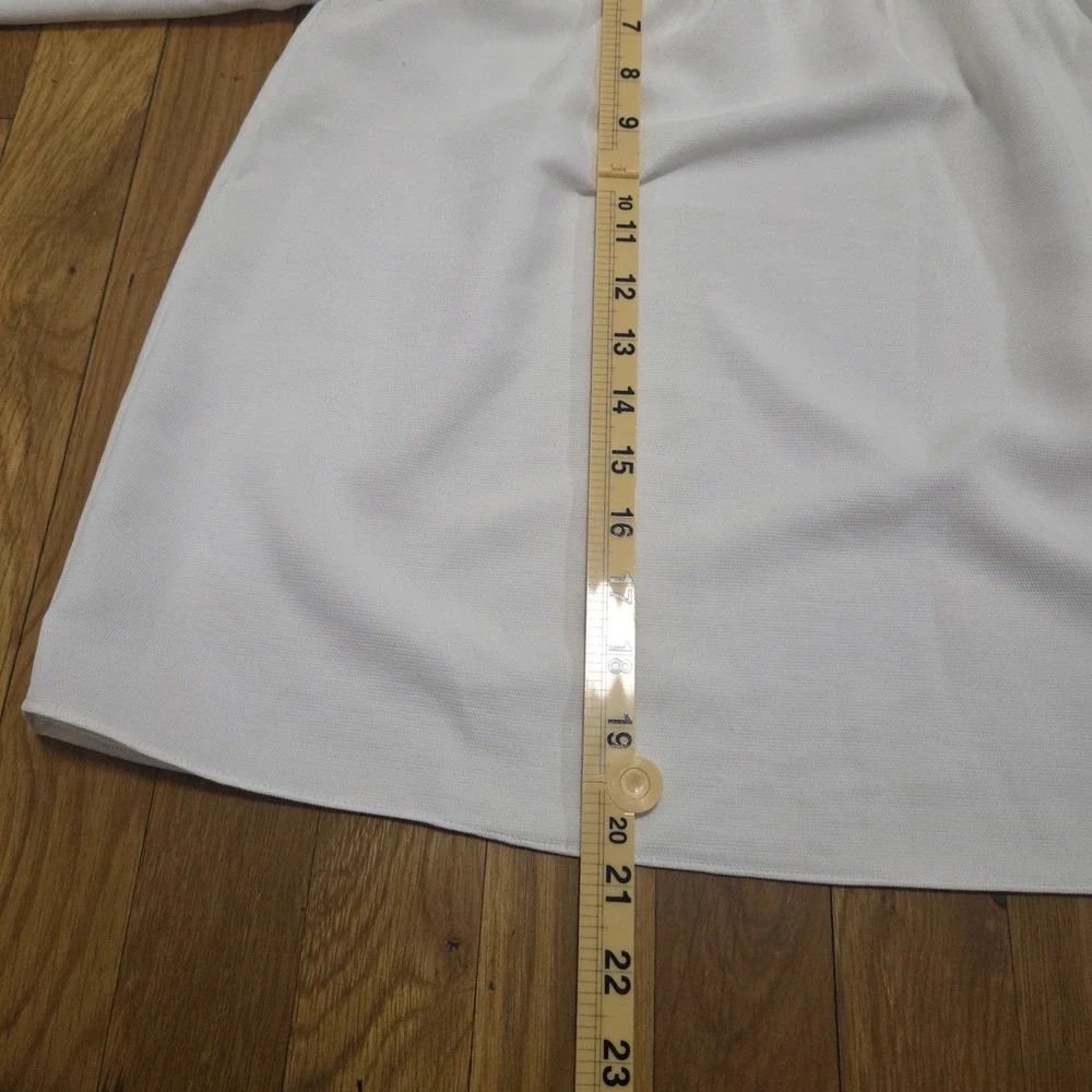 Tuckernuck Womens Preppy Minimalist Off The Shoulder Summer Casual Top White S - Picture 7 of 11